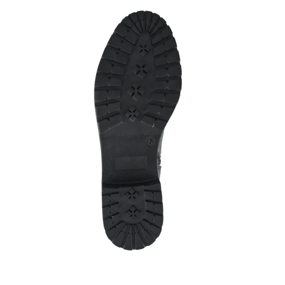 Wide Fit Leather Elasticated Long Boots - Black