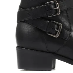 Wide Fit Leather Knee Boots - Black