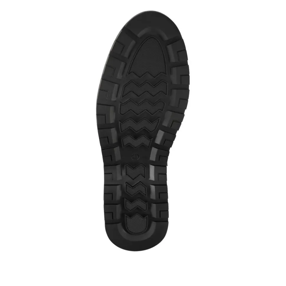 Wide Fit Leather Lace Boots With Zip Fasten - Black