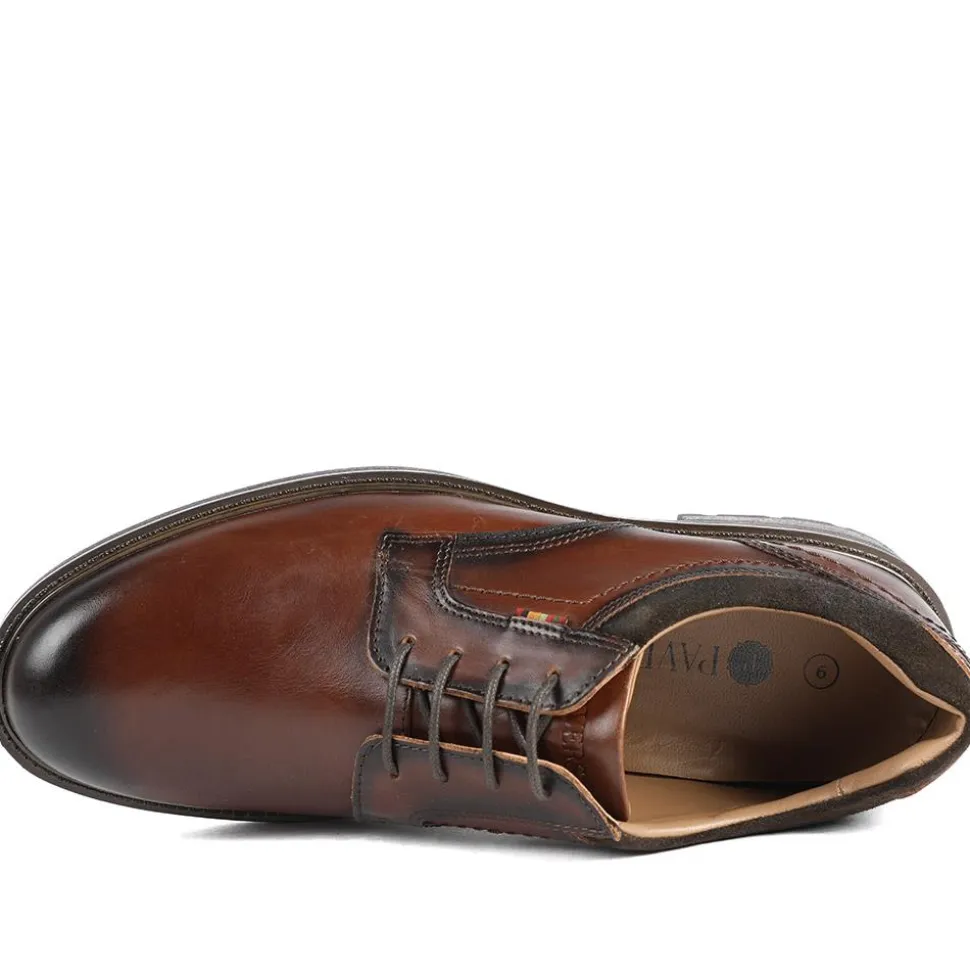 Wide Fit Leather Lace Up Shoes - Brown