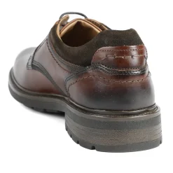 Wide Fit Leather Lace Up Shoes - Brown