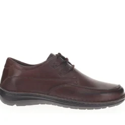 Wide Fit Leather Lace-Up Shoes - Dark Brown