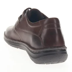 Wide Fit Leather Lace-Up Shoes - Dark Brown