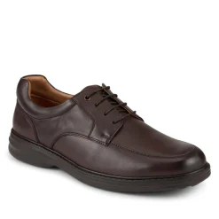 Wide Fit Leather Lace-Up Shoes With Comfort Sole - Brown