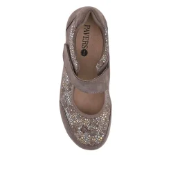 Wide Fit Leather Mary Janes - Taupe Multi