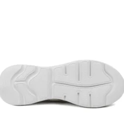 Wide Fit Leather Memory Foam Trainers - Taupe