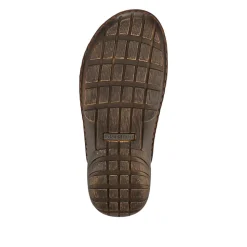 Wide-Fit Leather Mule Sandals - Brown