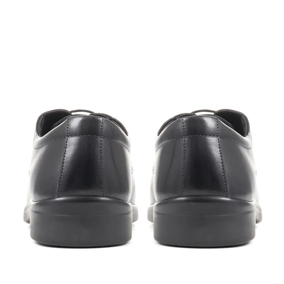 Wide Fit Leather Shoes - Black