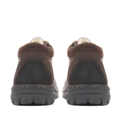 Wide Fit Leather Shoes - Dark Brown