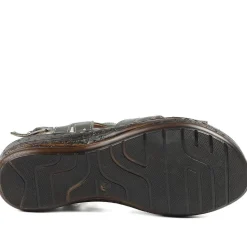 Wide Fit Leather Slingback Sandals - Khaki
