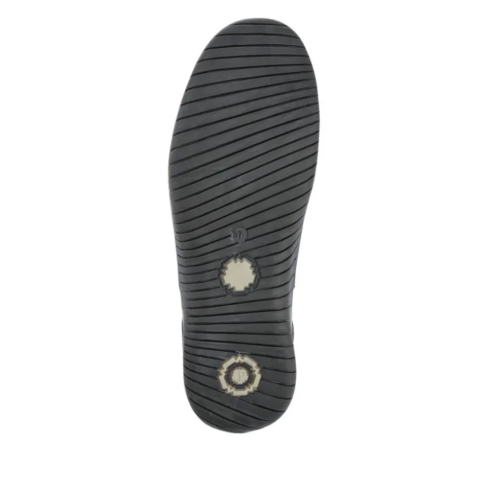 Wide-Fit Leather Slip-On Shoes - Grey