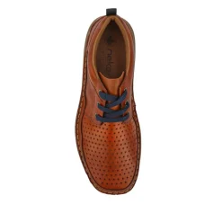 Wide-Fit Leather Slip-On Shoes - Tan