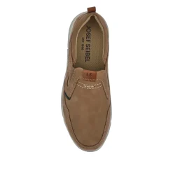 Wide-Fit Leather Slip-On Shoes - Taupe