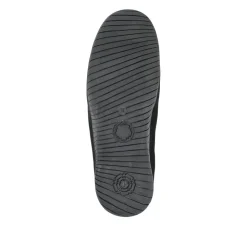 Wide Fit Leather Slip-On Shoes With Zip Fastening - Black