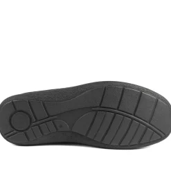 Wide Fit Leather Smart Adjustable Fit Shoes - Black