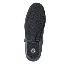 Wide Fit Leather Touch-Fasten Mary Janes - Navy