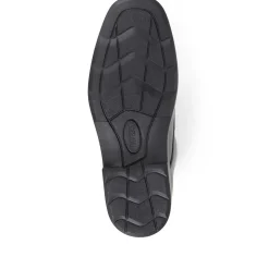 Wide Fit Leather Touch-Fasten Shoes - Black