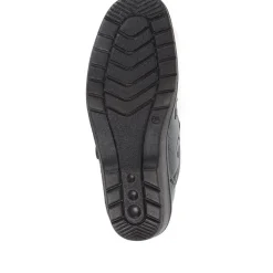 Wide Fit Leather Touch Fasten Shoes - Navy