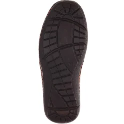 Wide Fit Leather Touch-Fasten Shoes - Tan