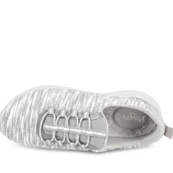 Wide Fit Memory Foam Bungee Lace Trainers - Grey