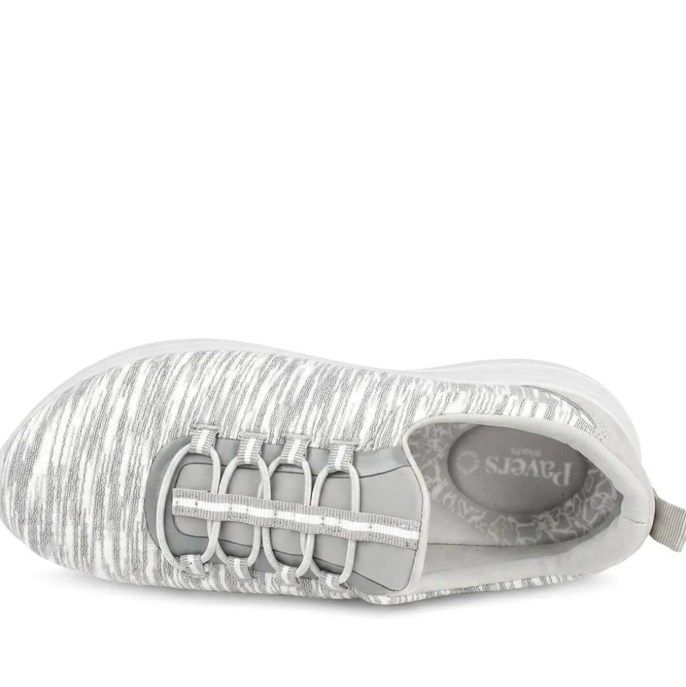 Wide Fit Memory Foam Bungee Lace Trainers - Grey