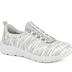 Wide Fit Memory Foam Bungee Lace Trainers - Grey