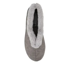 Wide Fit Memory Foam Cosy Slippers - Grey