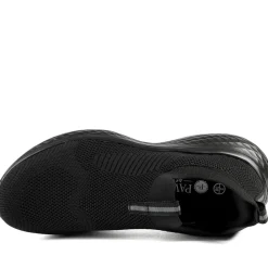 Wide Fit Memory Foam Easy Step In Trainers - Black