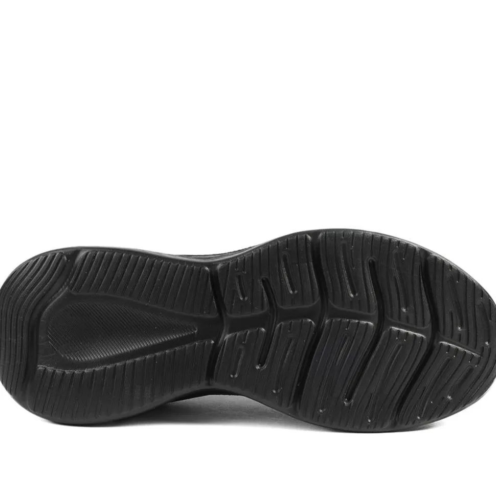 Wide Fit Memory Foam Easy Step In Trainers - Black