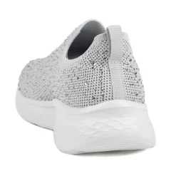 Wide Fit Memory Foam Easy Step In Trainers - Grey