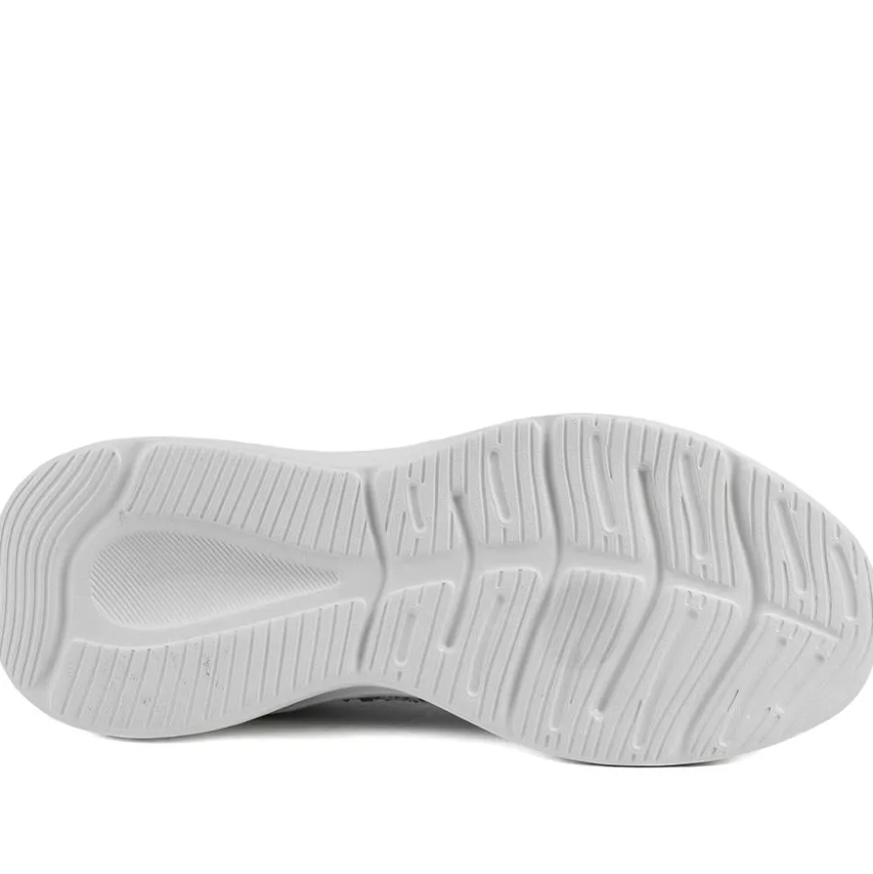 Wide Fit Memory Foam Easy Step In Trainers - Grey
