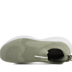 Wide Fit Memory Foam Easy Step In Trainers - Khaki
