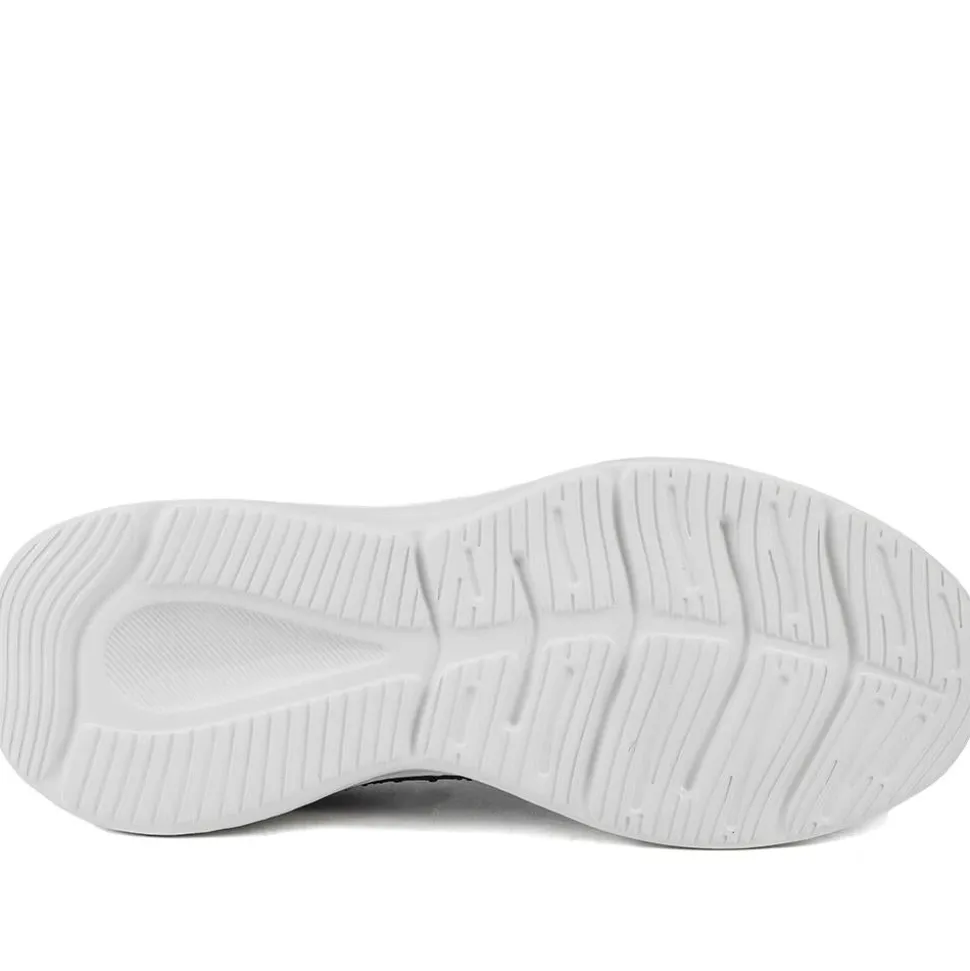 Wide Fit Memory Foam Easy Step In Trainers - Navy
