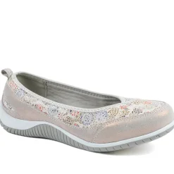 Wide Fit Memory Foam Floral Pumps - Floral
