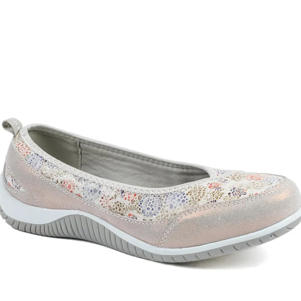 Wide Fit Memory Foam Floral Pumps - Floral