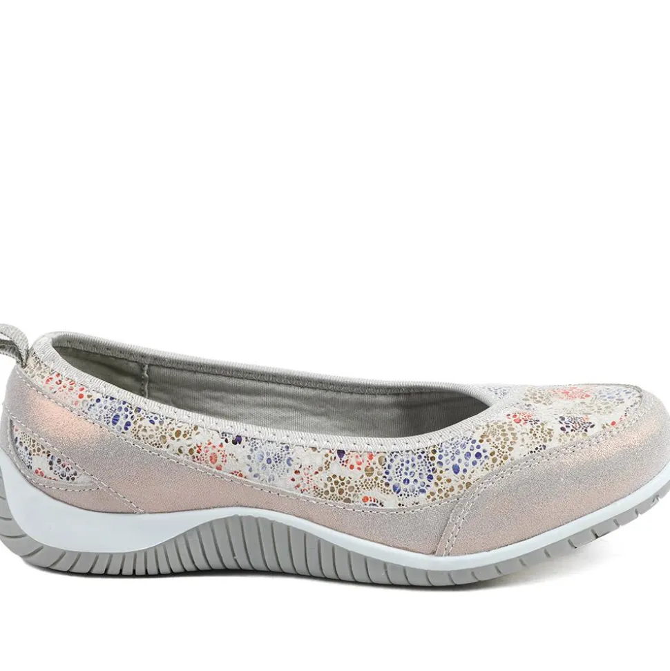 Wide Fit Memory Foam Floral Pumps - Floral