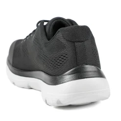 Wide Fit Memory Foam Lace Up Trainers - Black