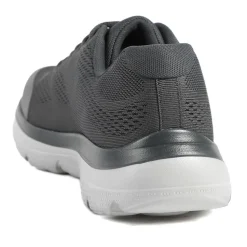 Wide Fit Memory Foam Lace Up Trainers - Charcoal