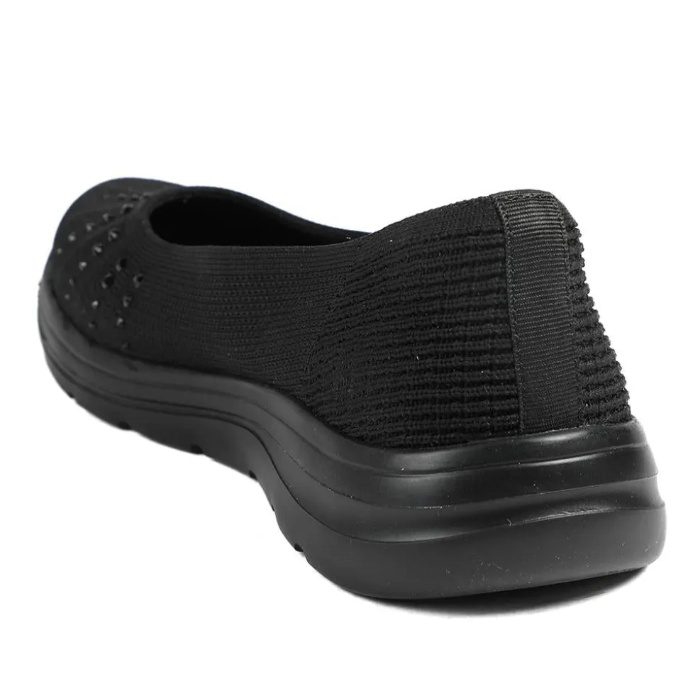 Wide Fit Memory Foam Sporty Pumps - Black