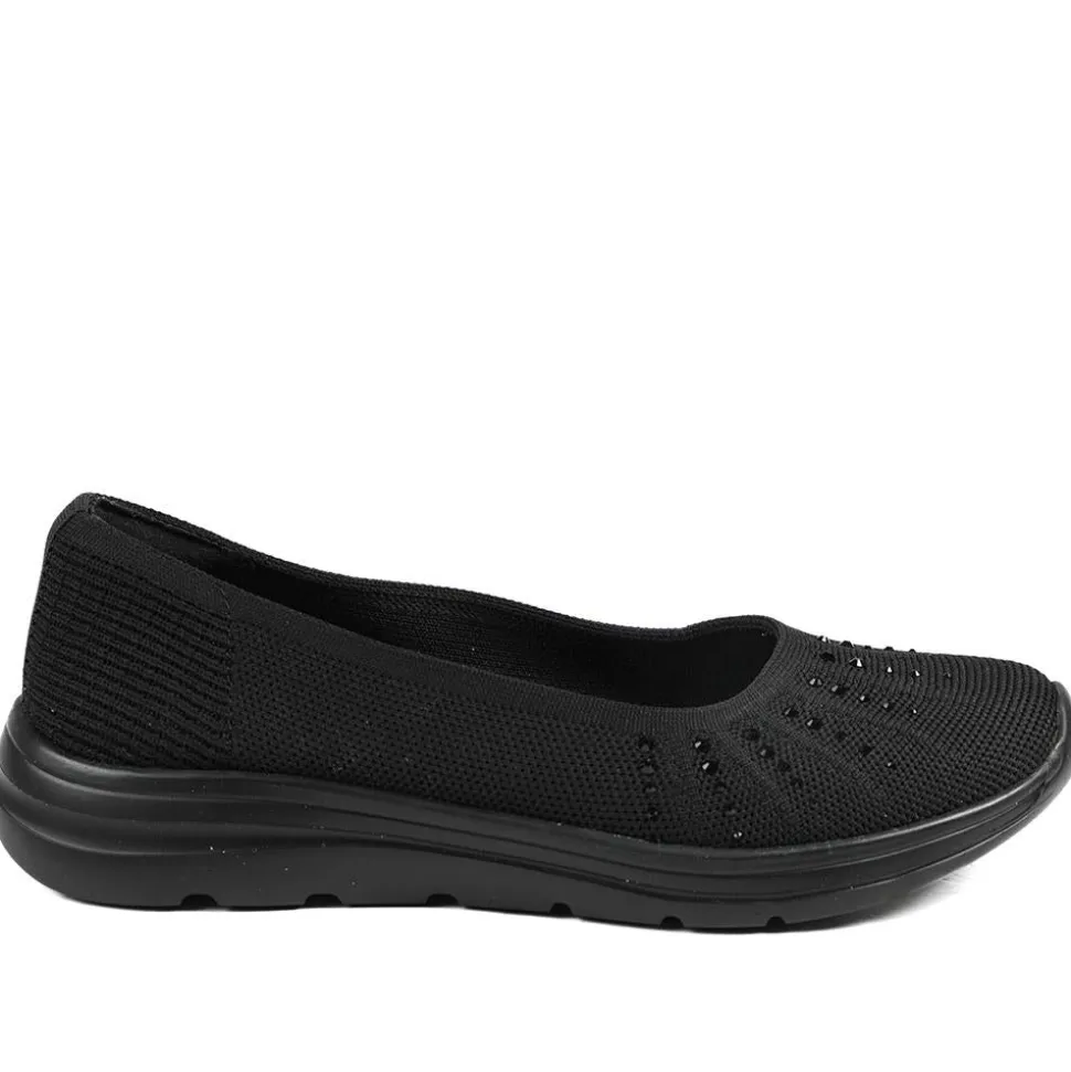 Wide Fit Memory Foam Sporty Pumps - Black