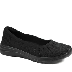 Wide Fit Memory Foam Sporty Pumps - Black