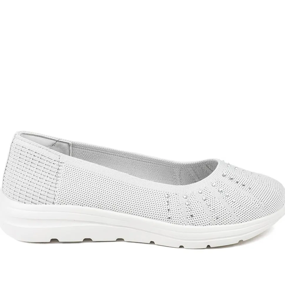 Wide Fit Memory Foam Sporty Pumps - Grey