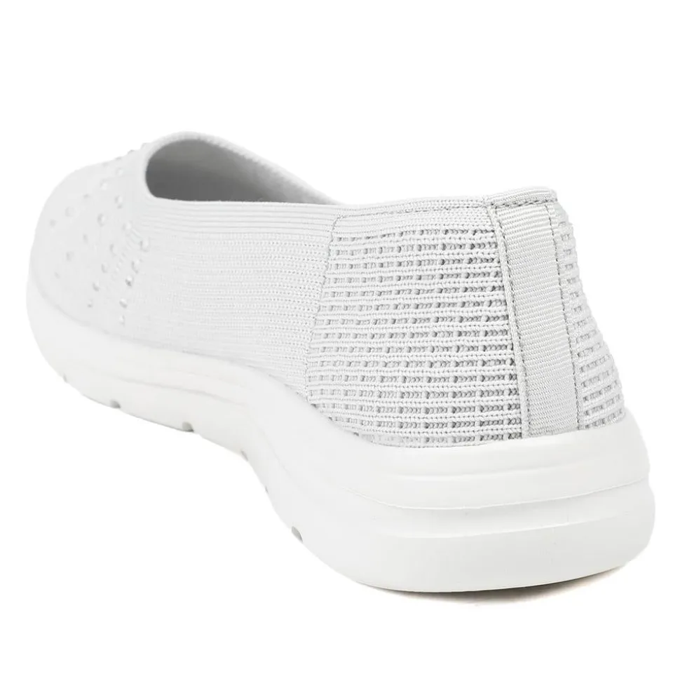 Wide Fit Memory Foam Sporty Pumps - Grey