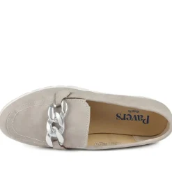 Wide Fit Memory Foam Wedged Loafers - Beige