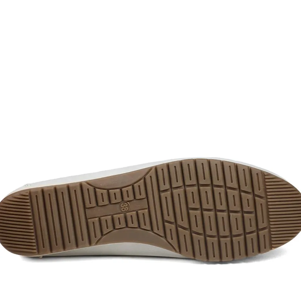 Wide Fit Patterned Moccasins - Light Grey