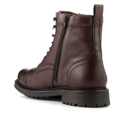 Wide Fit Premium Leather Lace Up Boots - Brown