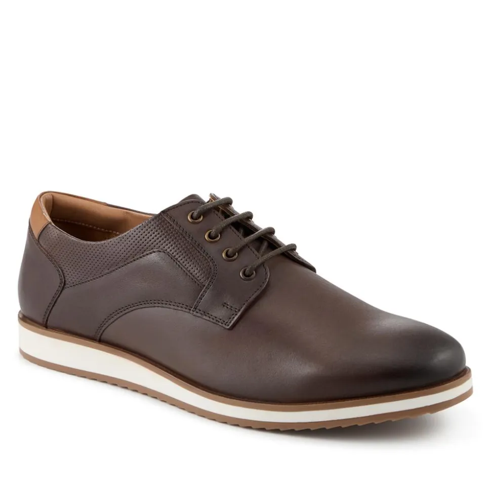 Wide Fit Premium Leather Lace Up Shoes - Brown