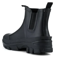 Wide Fit Rubber Ankle Boots - Black