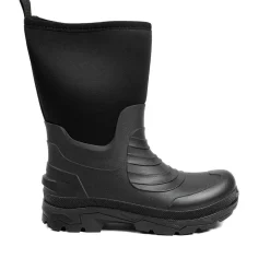 Wide Fit Rugged Water Resistant Wellies - Black
