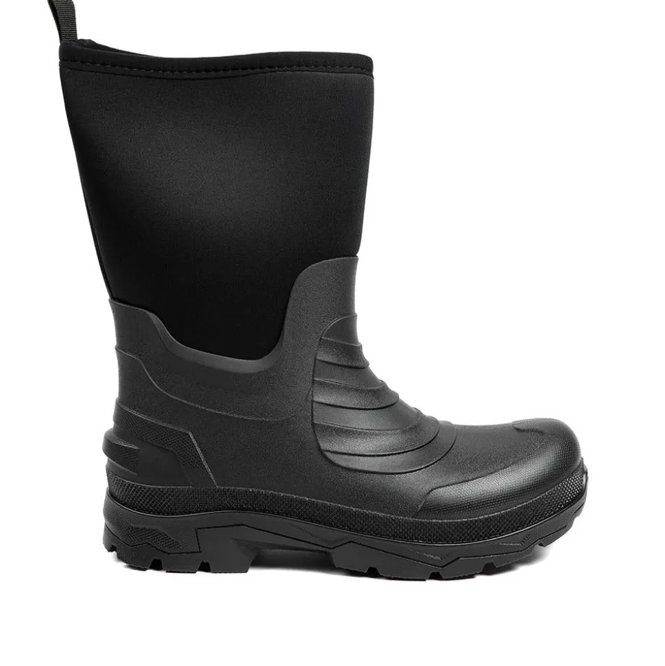 Wide Fit Rugged Water Resistant Wellies - Black